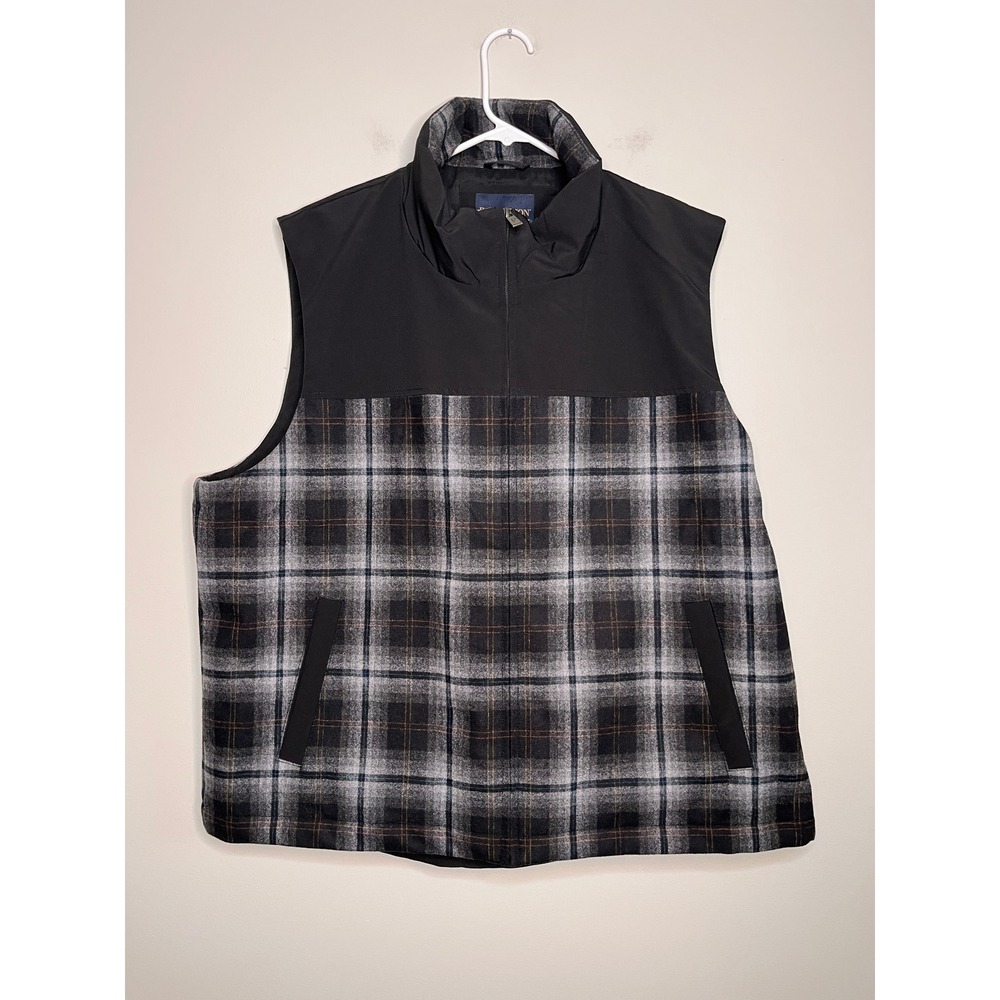 Pendleton Wool Blend Glen Plaid Flannel Insulated Western Chore Puffer Vest XXL